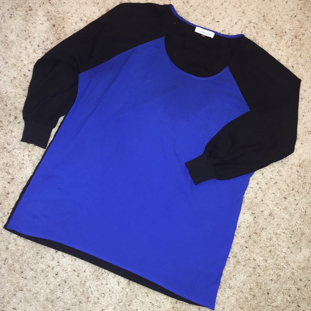Calvin Klein Colorblock Blouse Small